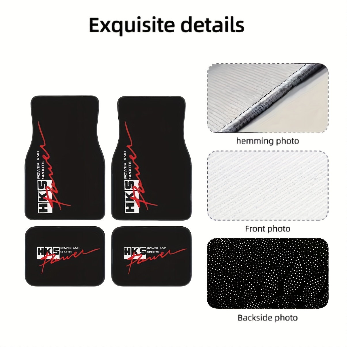 4pcs- Car Floor Mats With HKS  - Power Tools Logo 评论和价格