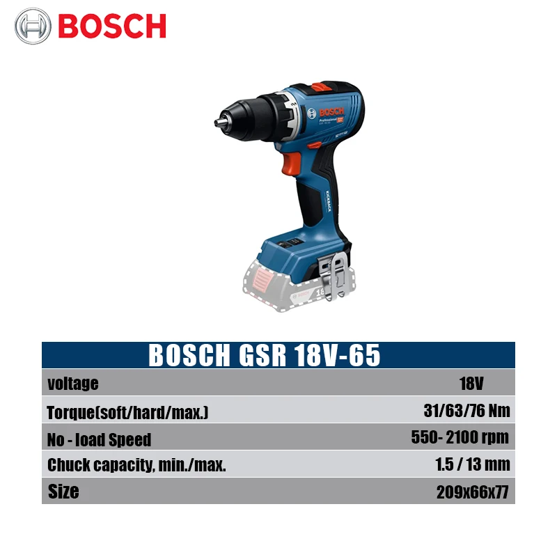 Bosch GSR 18V-65 Brushless Ele - Power Tools Woodworking 评论和价格