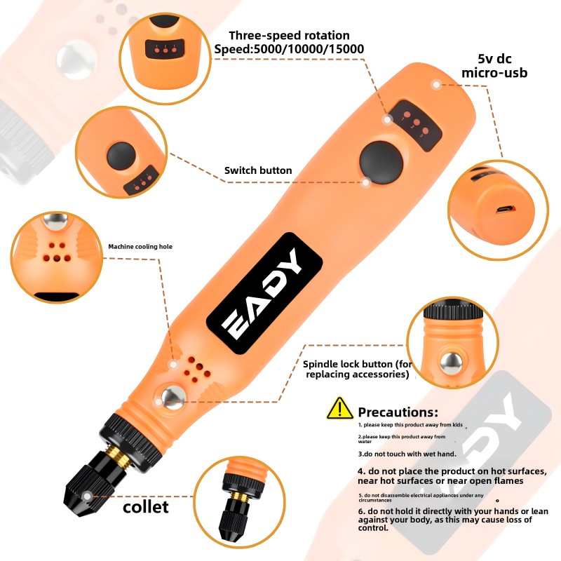 USB Cordless Rotary Tool Kit – - Power Tools Woodworking 评论和价格