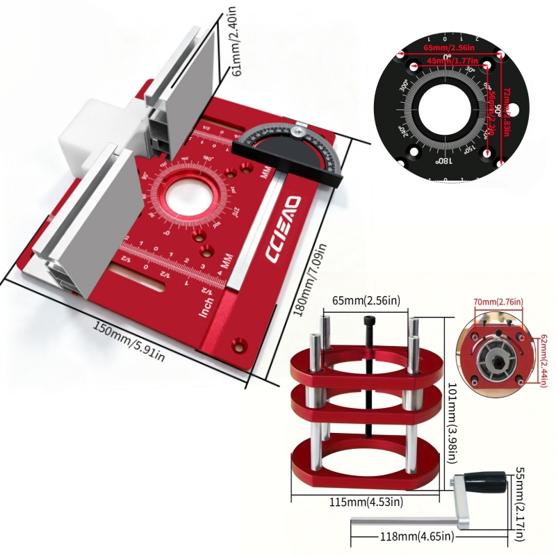 Aluminum Router Table Insert P - Router Trim Base 评论和价格